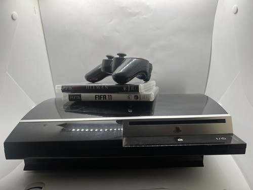 PS3 Playstation 3 FAT 80GB Konsole Bundle Komplett 2 Spiele Controller CECHL04 - Bild 4 von 23