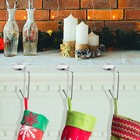 STOBOK 6pcs Christmas Stocking Holders Mantel Hooks Hangers Zinc Alloy
