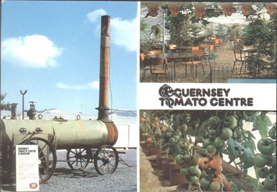 Guernsey Tomatenzentrum Museum Postkarte John Hinde Dampfmaschine Gewächshaus