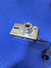 FUJIFILM FinePix F30 Compact Camera With AC Adapter Silver Tested Working From