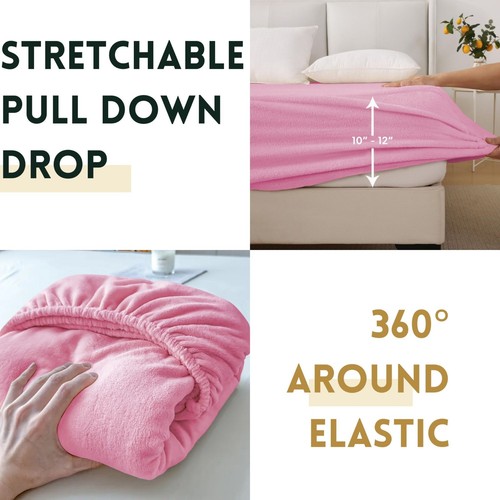 EXTRA DEEP SHERPA TEDDY BEAR FLEECE FITTED SHEET COSY WINTER WARM DOUBLE & KING - Picture 17 of 58