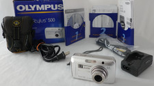 Olympus Stylus 500 Digital 5.0MP Digital Camera All Weather Battery Charger Manu