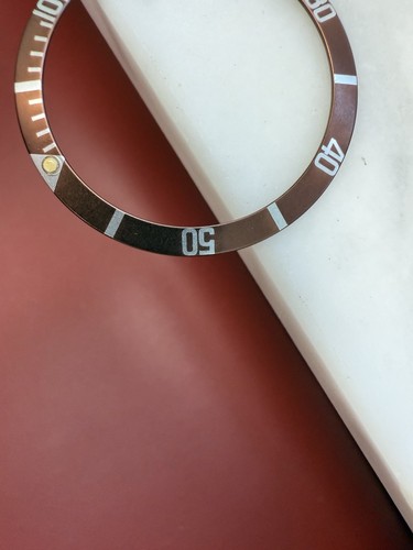 BEZEL INSERT Aftermarket FOR VINTAGE ROLEX SUB , 5513, 1680, 5512, Brown - Picture 3 of 5