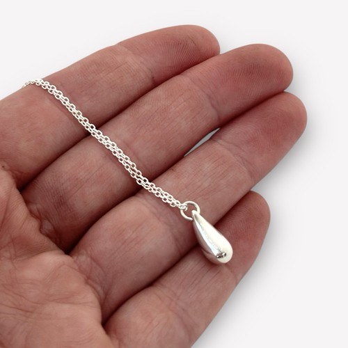 AUTHENTIC Tiffany & Co Pendant - Elsa Peretti Teardrop Necklace & 925 Chain - Picture 8 of 8