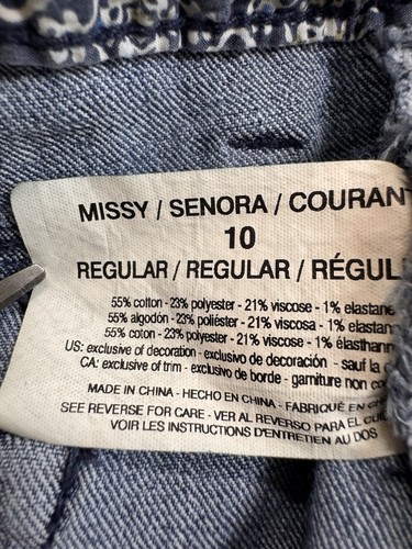 Vintage America Blues Gratia Jeans Gr. 10 Boyfriend Fit bestickt Blumen Rosen - Bild 14 von 15