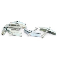 6Pcs M8 Round Head Toggle Bolts w Wing Nuts Silver