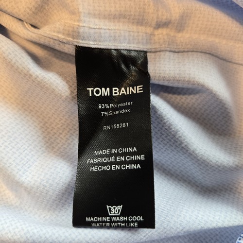 Tom Baine Performance Collection hellblaues Slim Fit Button Down Hemd Gr. XXL - Bild 6 von 8