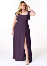 Azazie Bondi Plum Bridesmaid dress A18 (12-18)