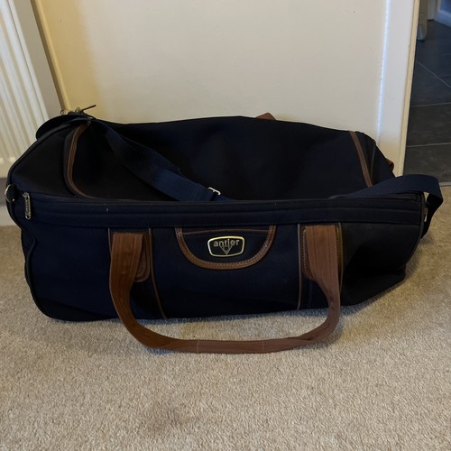 Antler Weekend Bag Blue Travel Bag With Wheels Hand Bag Shoulder Bag