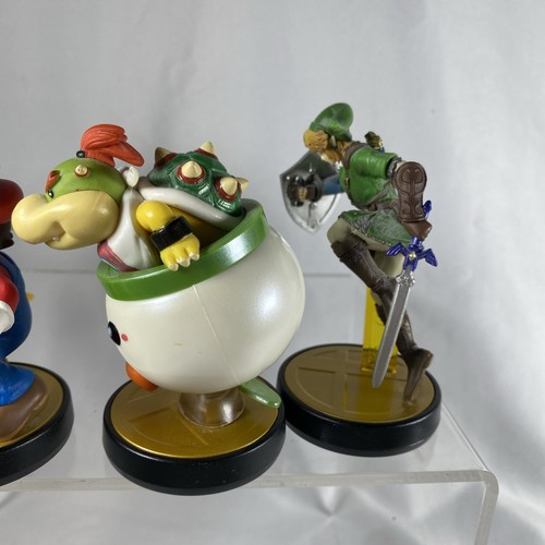 Nintendo Amiibo Lot Of 4 Bowser Jr Link Mario Fireball Smash Bowser Figures Toys - Picture 2 of 6