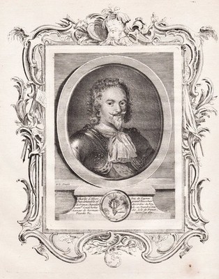 Charles Albert Duc Luynes Saint-Esprit Amboise Tuileries Portrait engraving 1750