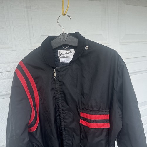 Vintage Snow Country Made In Hong Kong Snowmobile Suit Black Red. (T11) - Picture 5 of 9