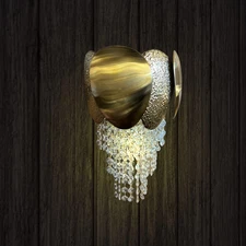 Luxury Gold Crystal LED Wall Sconce