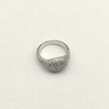 David Yurman NYC Night Petite 10 mm 925 Silver Pave Sapphires Ring Sz 8