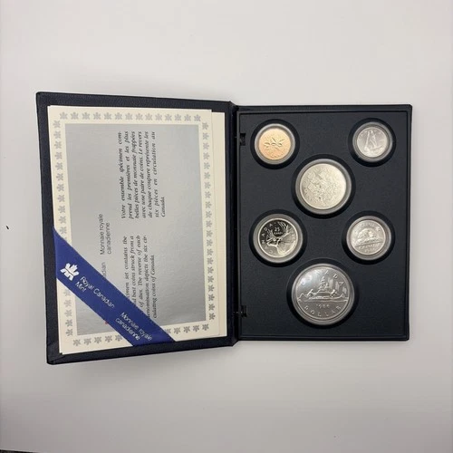 1986 Royal Canadian Mint Proof Set of 6 Coins