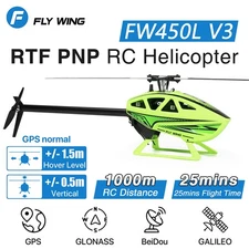 Fly Wing FW450L V3 6CH 3D GPS Automatic Return RC Helicopter RTF 2 Battery