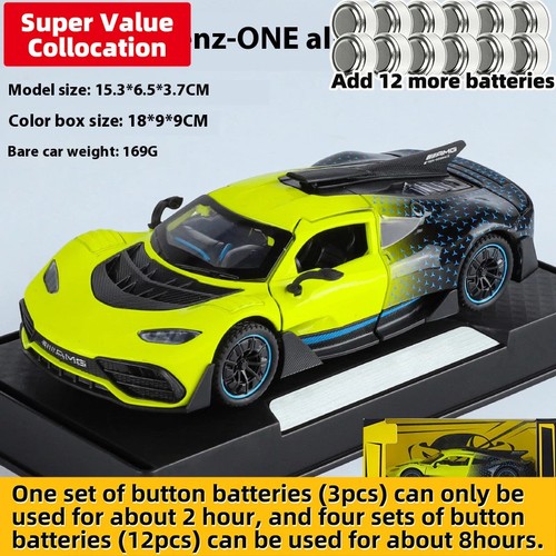 1:32 Mercedes Benz AMG ONE Supercoche Aleación Metal Diecast Modelo Coche Sonido y Luz - Imagen 26 de 27