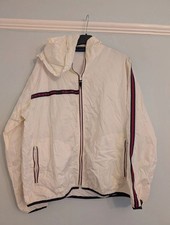 Vintage 90s Umbro Windbreaker Jacket Off-White - medium