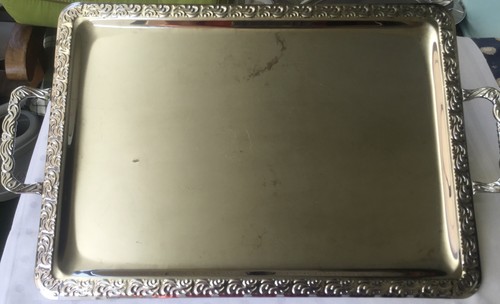 Servierplatte,Edelstahl,Rostfrei,60x36 cm