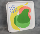 Ikea Melamine Square Serving Tray by Maria Vinka Bright Fruit Design 33cm