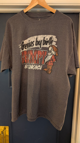 Disney Grumpy T-Shirt XL grau Herren Disneyland Resorts Walt Disney World