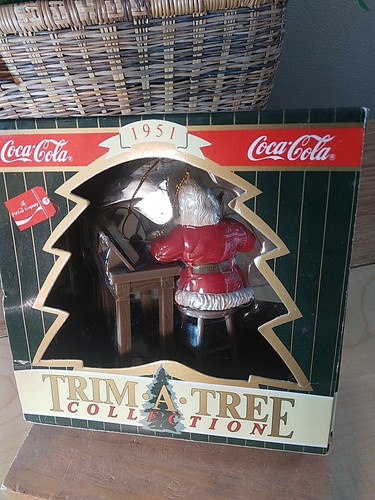 4 VTG Coca Cola Trim A Tree Collection Christmas Ornaments Santa & Elf 1990s NIB - Picture 20 of 21
