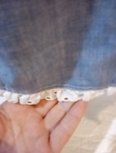 Camisa vintage años 70 Ely Chambray niñas apliques a mano 6 - Imagen 8 de 8
