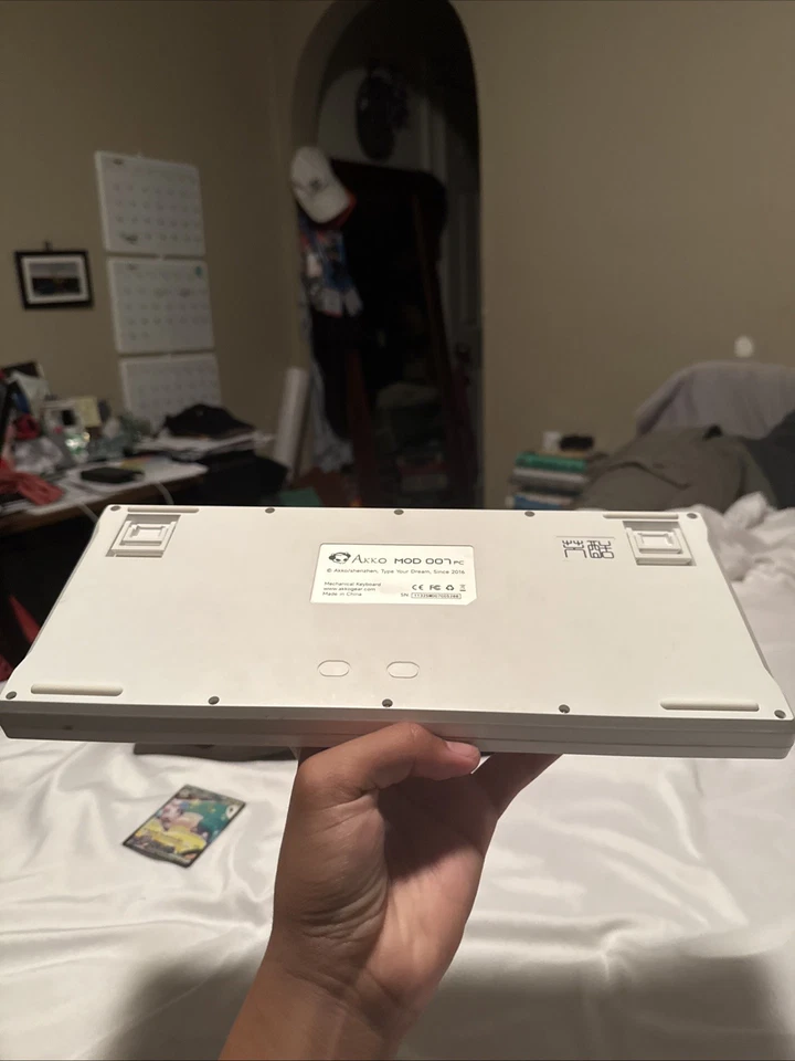 Teclado mecânico para jogos Akko Mod 007b 75% layout, junta montada, branco - Imagem 2 de 3