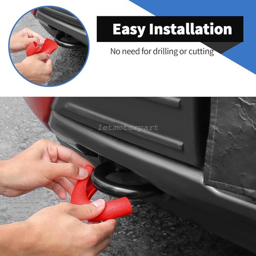 2PCS Red D-Ring Tow Hook Cover for Ford F150 2004-2024 Exterior Accessories - Picture 6 of 20