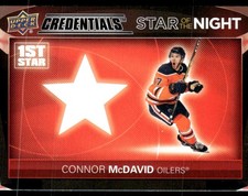 2021-22 UD Credentials #1S-1 Connor McDavid Star of the Night: First Star