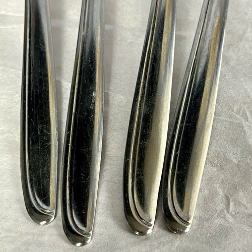 Oneida Sand Dune Silver Groove Down Side Set of 4 Iced Tea Spoons 8”Stainless - Picture 9 of 15