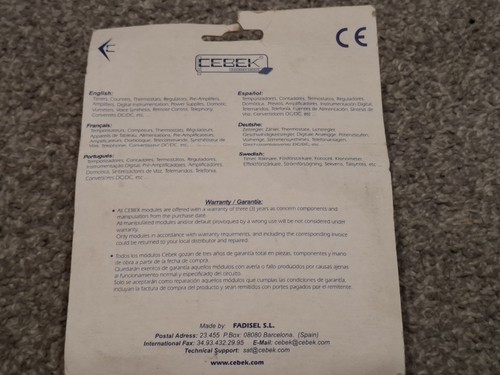 Fuente de alimentación CEBEK FE-11 12VDC - 2amp - NUEVA - Imagen 3 de 9
