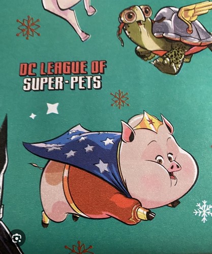 RARE DC League Of Super-Pets Movie Christmas Wrapping Paper 50 Sq Ft- 2 Rolls - Picture 3 of 3