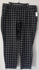 NWT Women  s OLD NAVY Black White High Rise PIXIE SKINNY Pants NEW Size 20 Work