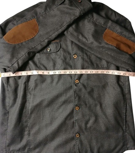 Tommy Bahama Shirt Mens Adult  Gray Button Up Casual Lined Elbow Patches Large - Picture 6 of 9