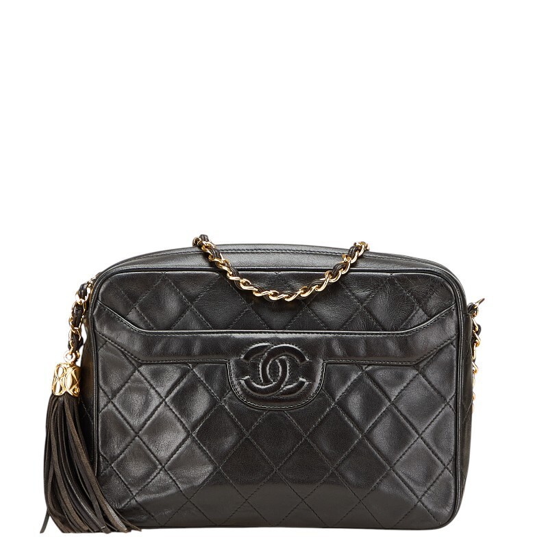 Chanel Matelasse Coco Mark Fringe Chain Shoulder Bag in Lambskin 76224