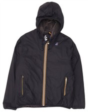 Giacca a vento K-Way uomo con cappuccio UK 42 XL blu navy poliammide DC06