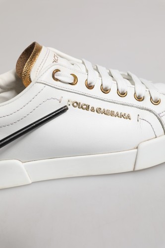 DOLCE & GABBANA Shoes White Leather Low Top Women Sneakers EU38 / US7.5 500usd - Picture 9 of 10