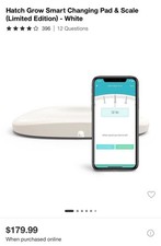 Hatch Grow Smart Changing Pad and Scale - White