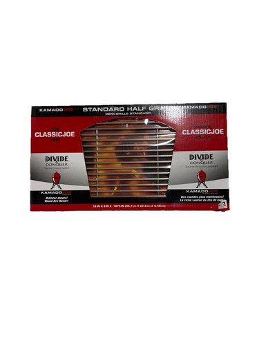 Kamado Joe 18" Standard Half Grate Classic Stainless Steel Grill Grate BBQ NIB