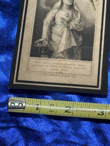 RARA antica SANTA CARDS spagnola Don Juan Hildago/Dona Orozco annunci morte - Foto 11 di 11
