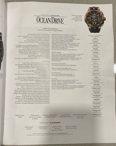 Ocean Drive Modern Luxury Miami Magazine October 2025 Camille Kostek NEW - Foto 7 di 8