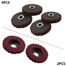 2/4 Pcs 100mm Nylon Fiber Flap Disc Polishing 4”Buffing Wheel For Angle Grinder