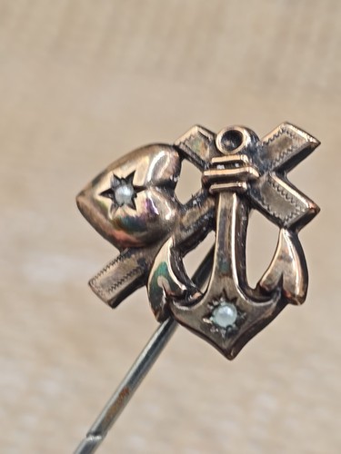 Antiguo Pin de Plata Esterlina Camarga Cruz Palo 2.5" Oro Vermeil Gardian Nat - Imagen 5 de 6