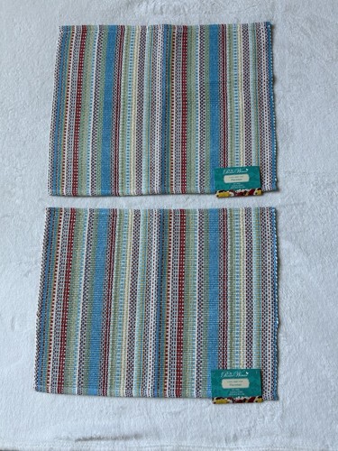 Set of 2 Pioneer Woman Multicolor Classic Chunky Striped Placemat 14" W x 19" L - Picture 15 of 16