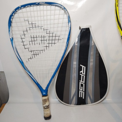 Dunlop Squash Racquet Racket Bundle Evo Titanium Black storm Surge Rage 15 Grip - Picture 9 of 24