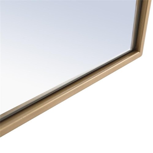 Elegantes Dekor Monet 32" x 24" Rechteck Metallrahmen Spiegel in Messing - Bild 11 von 12