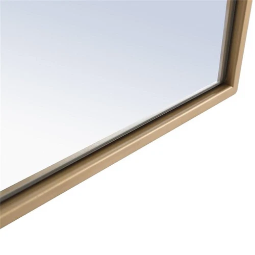 Elegant Decor Monet 32" x 24" Rectangle Metal Frame Mirror in Brass - Picture 11 of 12