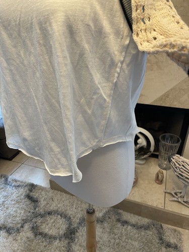 Free People Woman’s Crochet Sleeve Shirt Crew Neck Pullover XS Designer FP Top - Picture 5 of 12