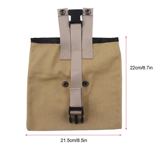 (Khaki)Outdoor Foraging Bag Waist Hanging Oxford Cloth Collapsible Simple A DM - Picture 2 of 12